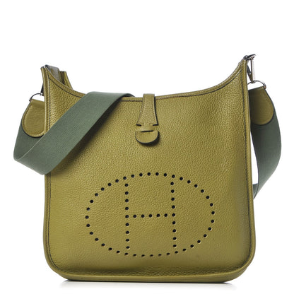 Hermes Taurillon Clemence Evelyne II PM Vert Chartreuse 1 of 8