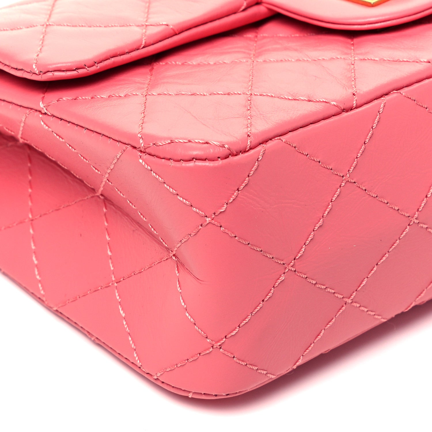 Chanel Aged Calfskin Quilted 2.55 Reissue Mini Flap Pink 7 of 8