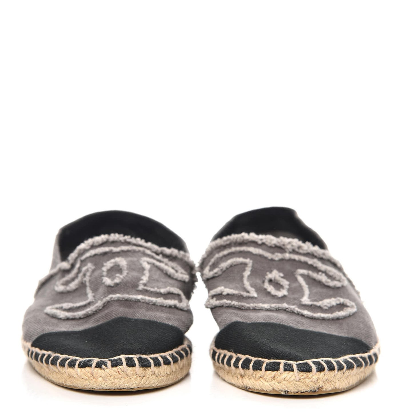 Denim Toile CC Espadrilles 38 Grey Black