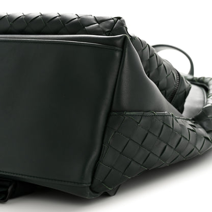 Bottega Veneta Smooth Calfskin Intrecciato Borsa Backpack Pine 10 of 13