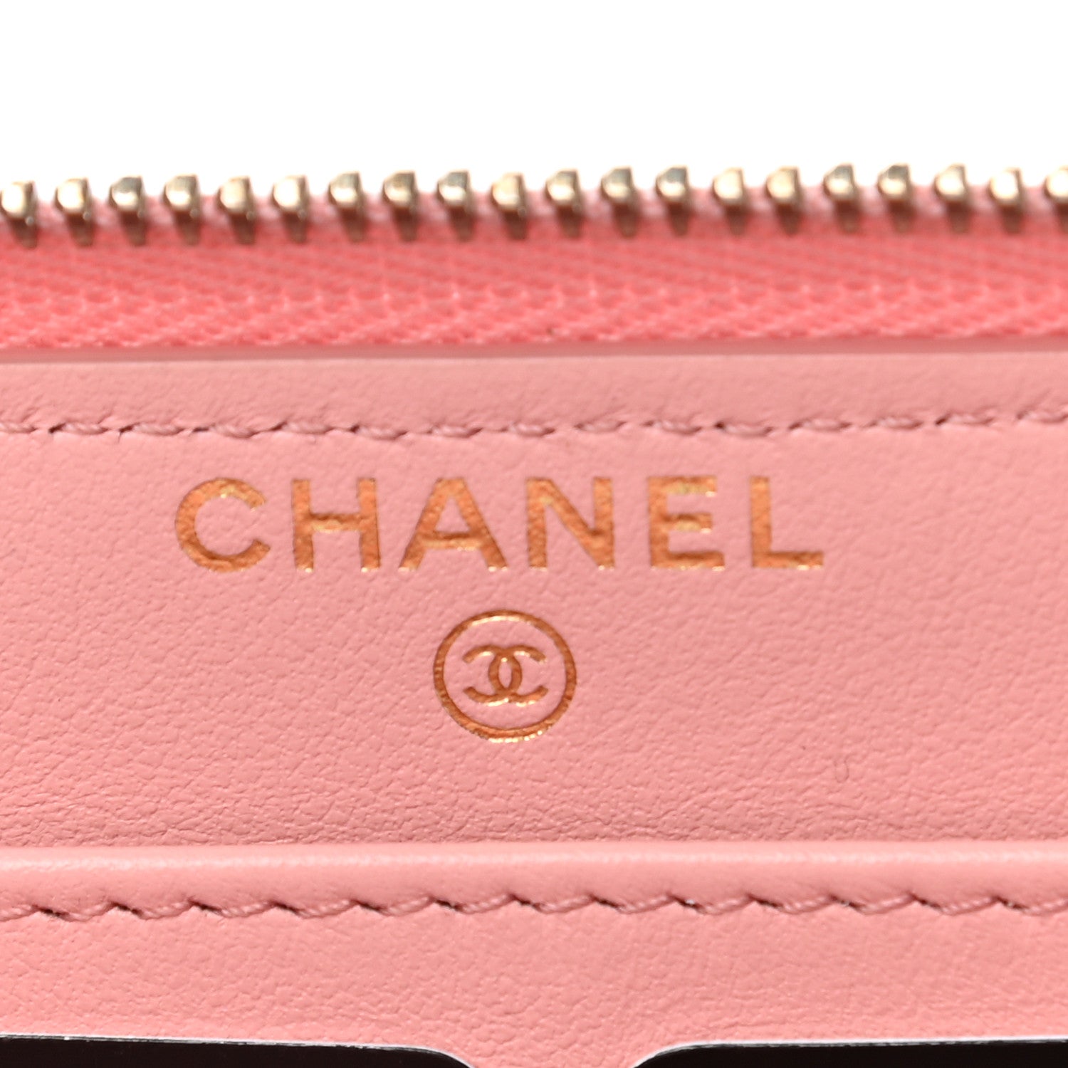 Chanel Caviar Quilted Large Gusset Zip Around Wallet Light Pink 6 of 9