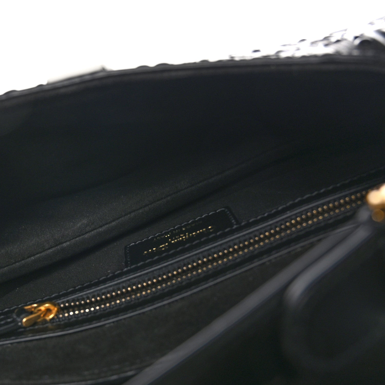 Christian Dior CHRISTIAN DIOR Calfskin Embossed Oblique Vibe Saddle Bag With Strap Black White 5 of 9