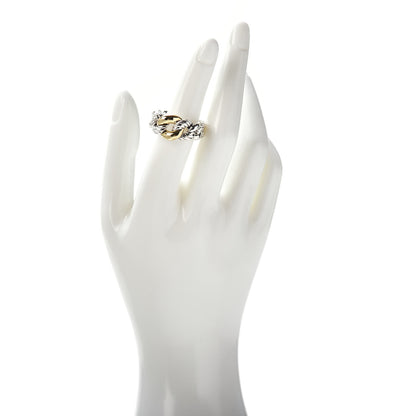 David Yurman Sterling Silver 18K Yellow Gold Belmont Ring 54 6.75 2 of 5