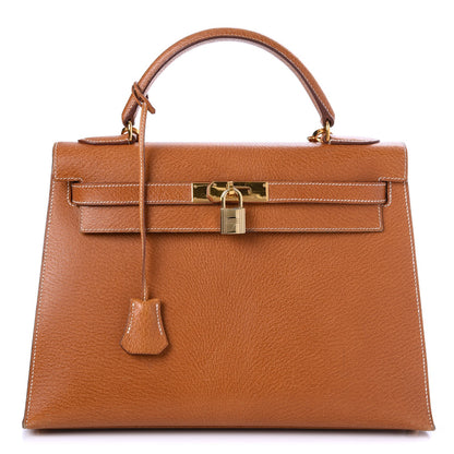 Hermes Peau Porc Sellier Kelly 32 Gold 1 of 47
