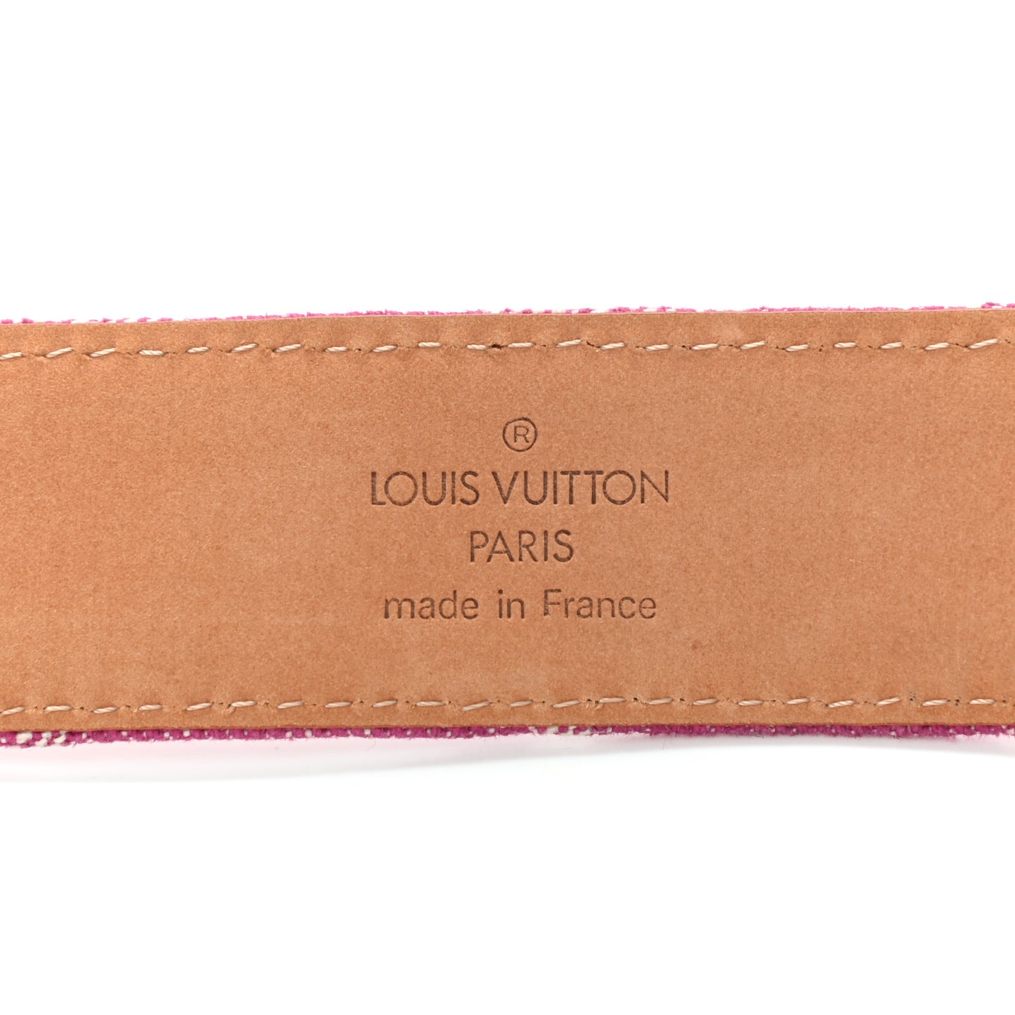 Denim Monogram Belt 80 32 Fuchsia