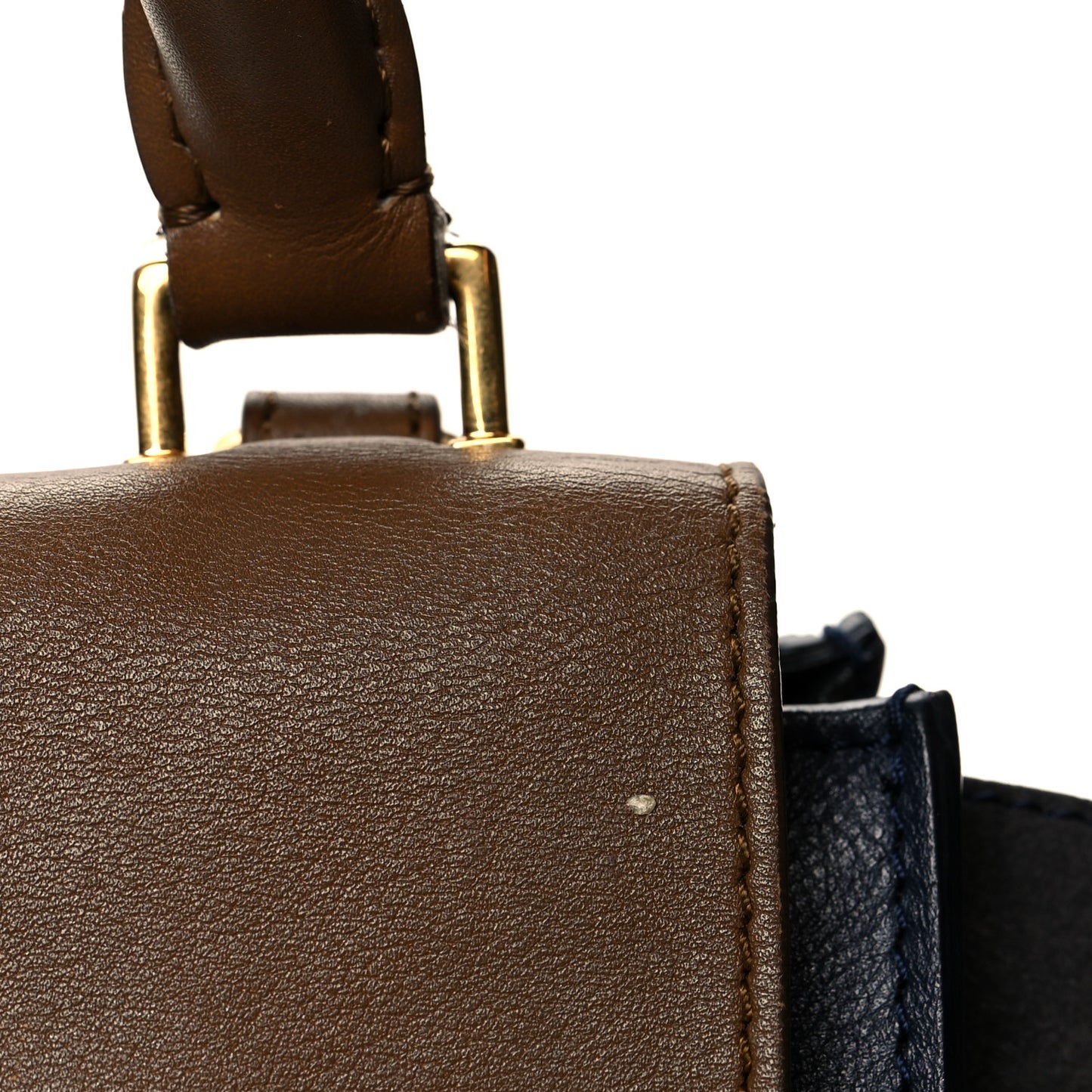 Smooth Calfskin Suede Medium Tri-Color Trapeze Midnight