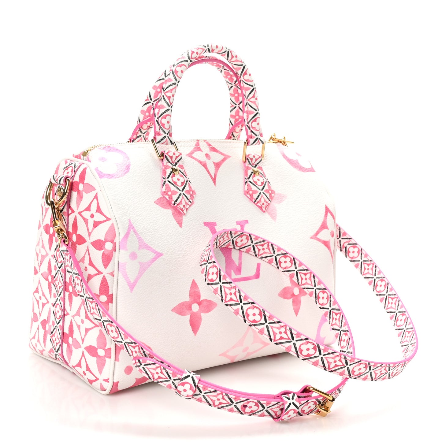 Monogram Giant By The Pool 2.0 Speedy Bandouliere 25 Rose