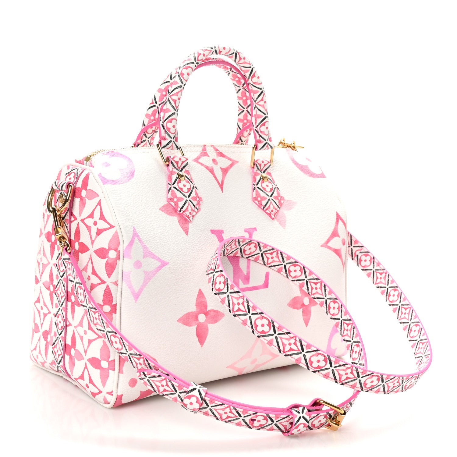 Louis Vuitton Monogram Giant By The Pool 2.0 Speedy Bandouliere 25 Rose 3 of 9