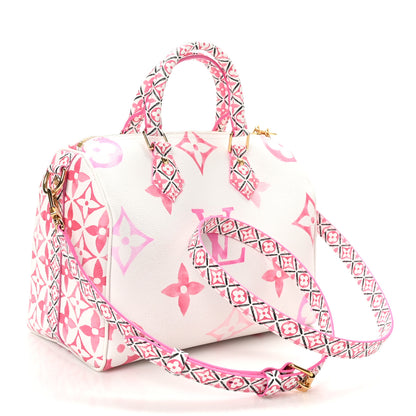 Louis Vuitton Monogram Giant By The Pool 2.0 Speedy Bandouliere 25 Rose 3 of 9