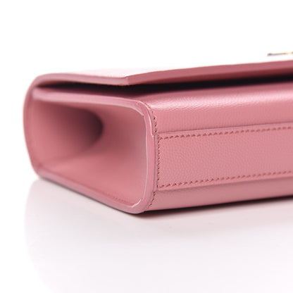 Saint Laurent Grain De Poudre Classic Monogram Cassandre Clutch Pink 9 of 10