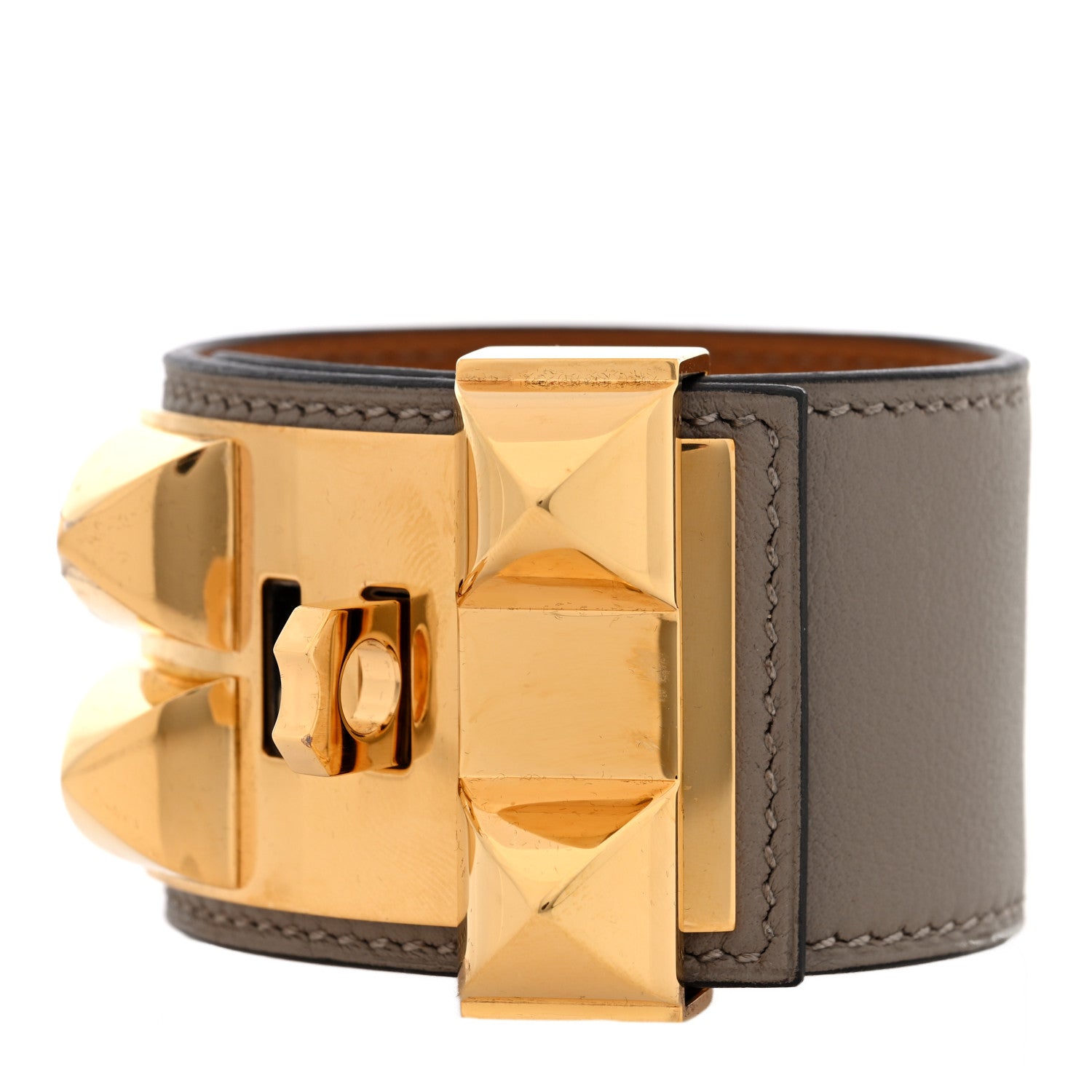 Hermes Swift Collier de Chien CDC Bracelet T2 Gris Asphalte 3 of 6