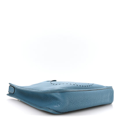 Hermes Taurillon Clemence Evelyne GM Blue Jean 4 of 10