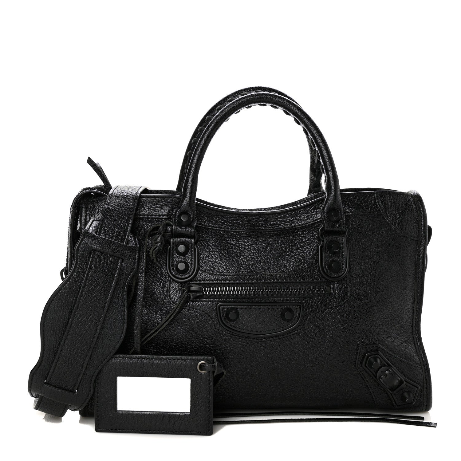 Balenciaga Chevre Black Metallic Edge Hardware S City Black 1 of 11