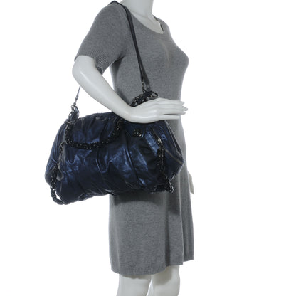 Gucci Leather Medium Galaxy Satchel Metallic Blue 2 of 7