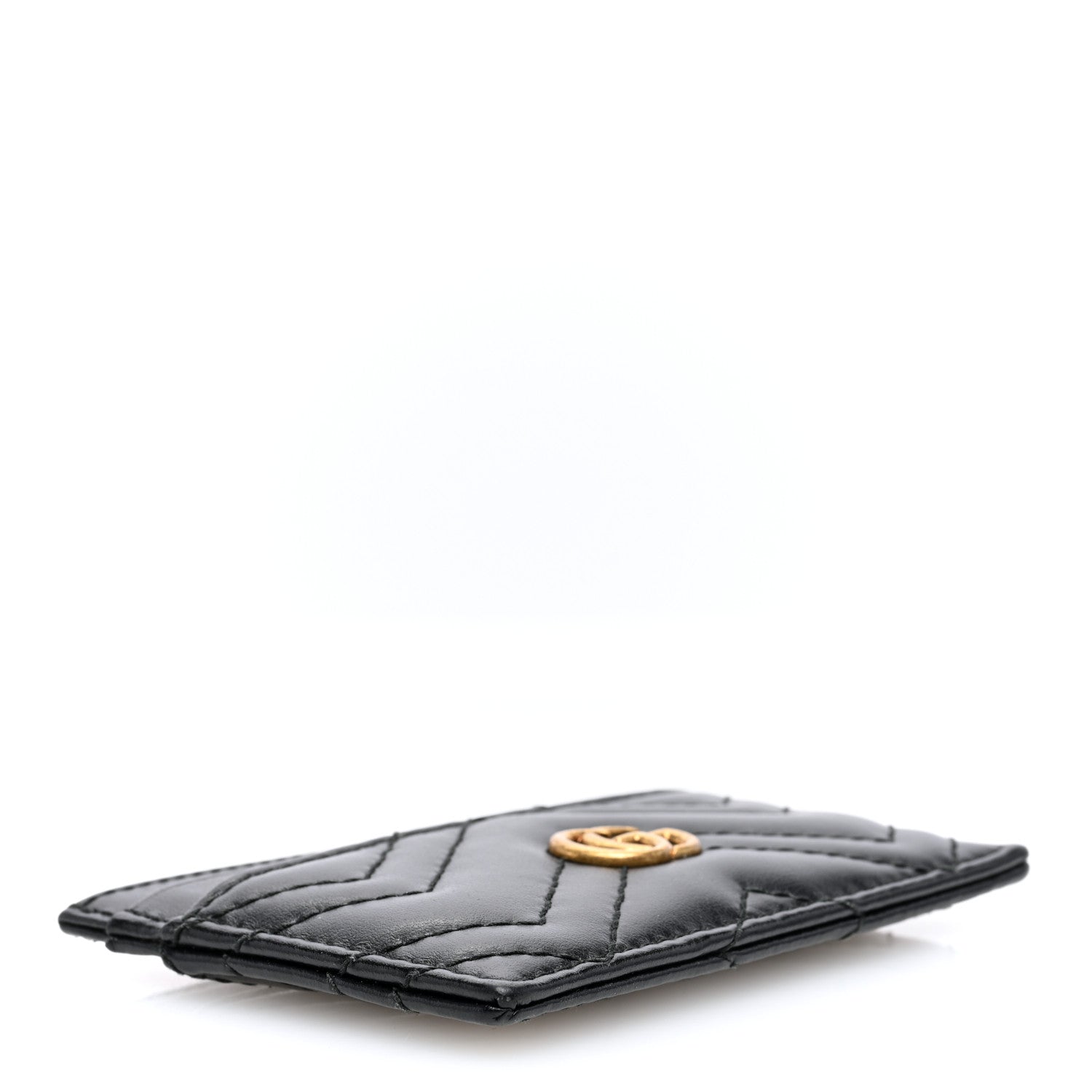 Gucci Calfskin Matelasse GG Marmont Card Holder Black 4 of 7