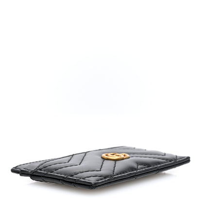 Gucci Calfskin Matelasse GG Marmont Card Holder Black 4 of 7