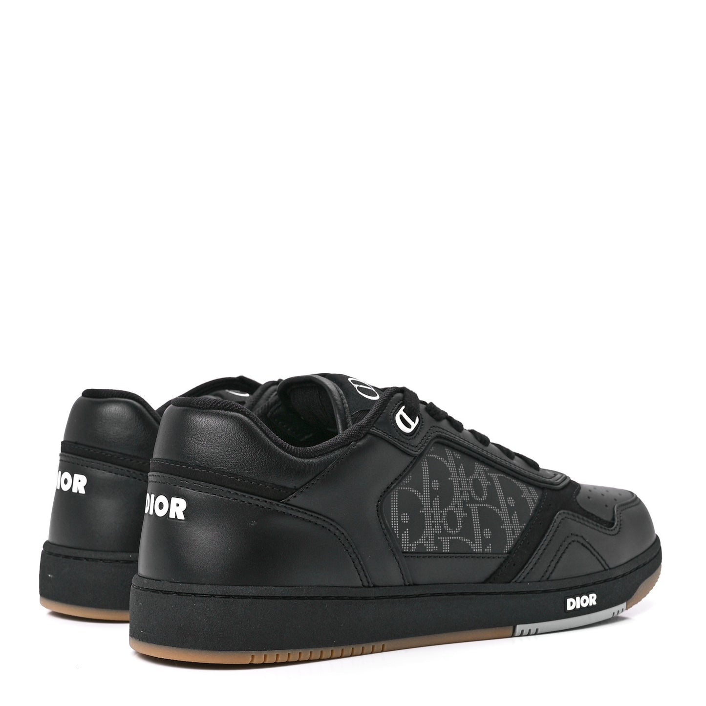 Smooth Calfskin Oblique Galaxy Mens B27 Low Top Sneakers 43 Black Beige