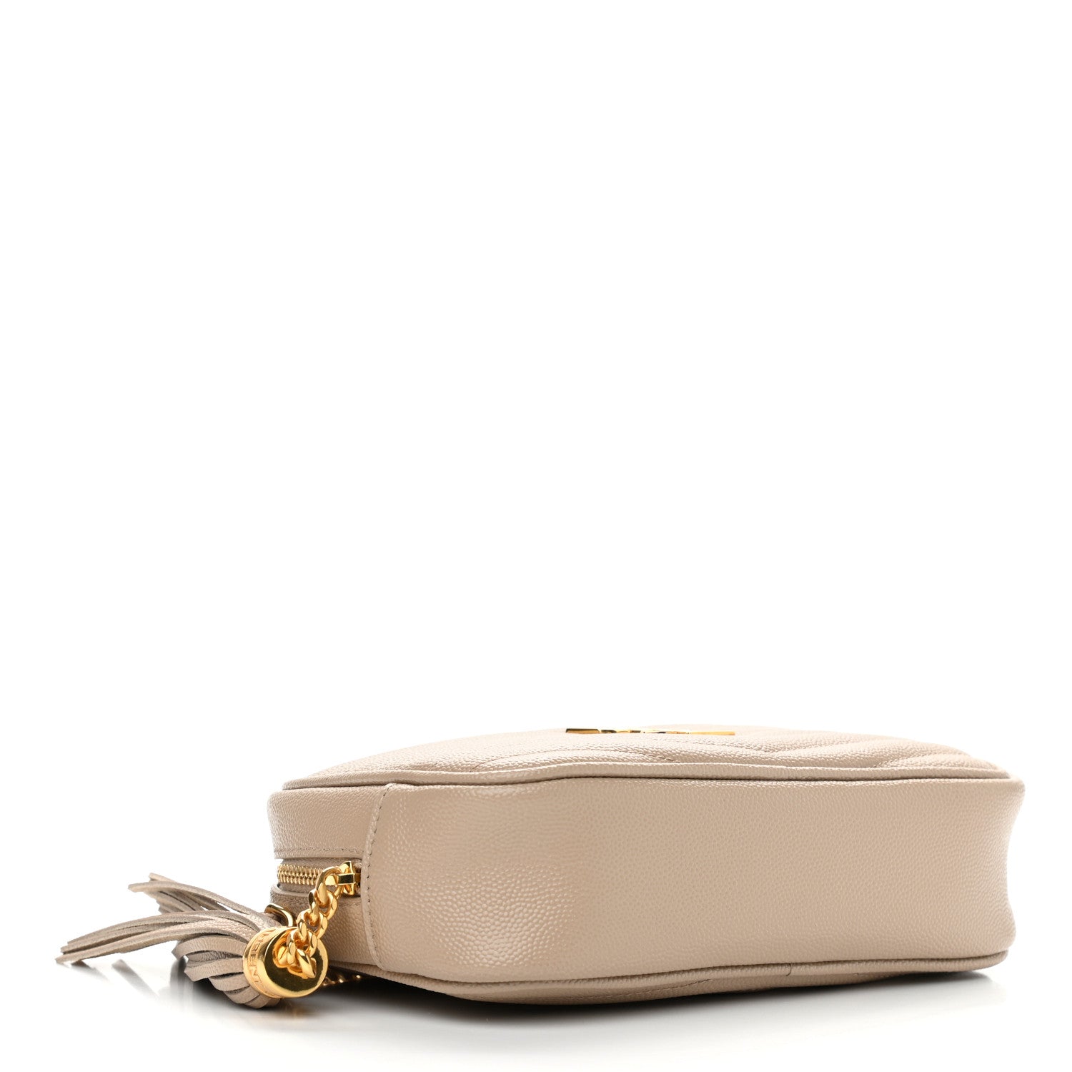 Saint Laurent Grain De Poudre Matelasse Monogram Mini Lou Camera Bag Dark Beige 4 of 10