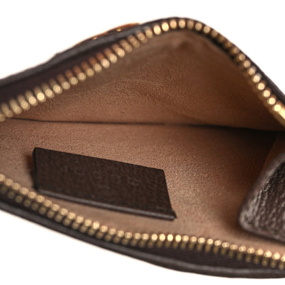 Gucci GG Supreme Monogram Web Ophidia Zip Card Case Brown 5 of 7