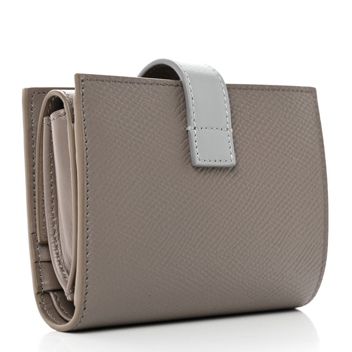 Celine Grained Calfskin Small Multifunction Strap Wallet Pebble Mineral 3 of 9