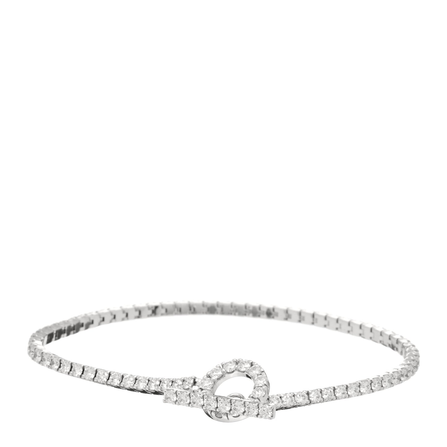 18K White Gold Diamond Finesse Link Bracelet SH