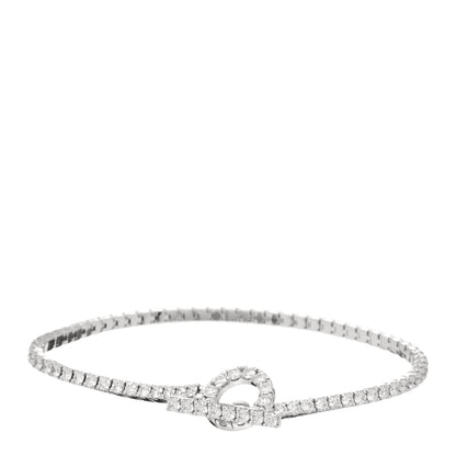 Hermes 18K White Gold Diamond Finesse Link Bracelet SH 1 of 4