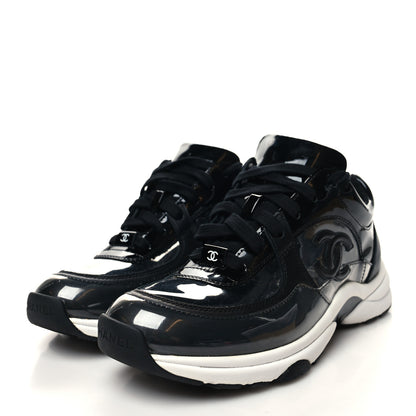Chanel Calfskin Patent Transparent Sneakers 36 Black 3 of 7