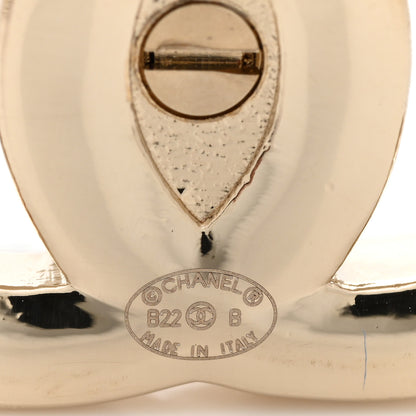 Chanel Metal Logo CC Turnlock Earrings Gold 4 of 4