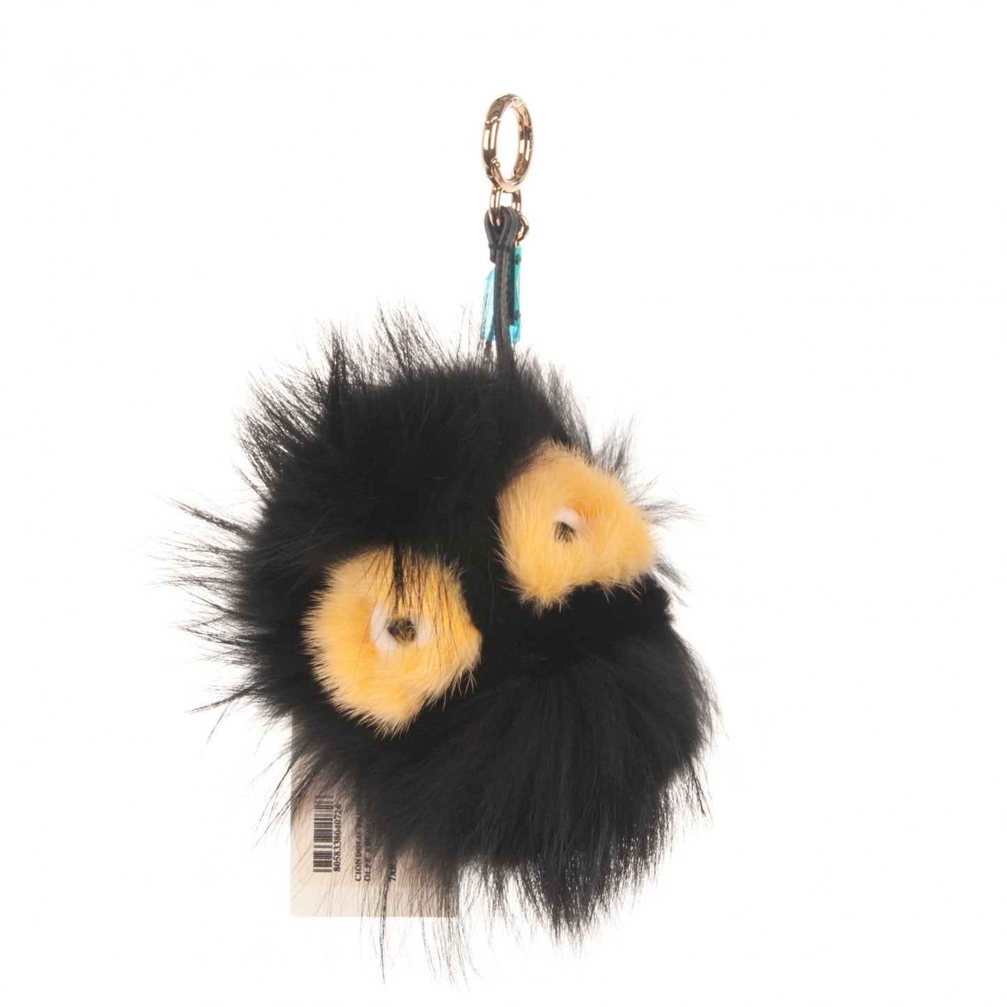 Fox Mink Rabbit Fur Vitello Flamingo Grimmy Monster Bag Bug Charm Black Giallo