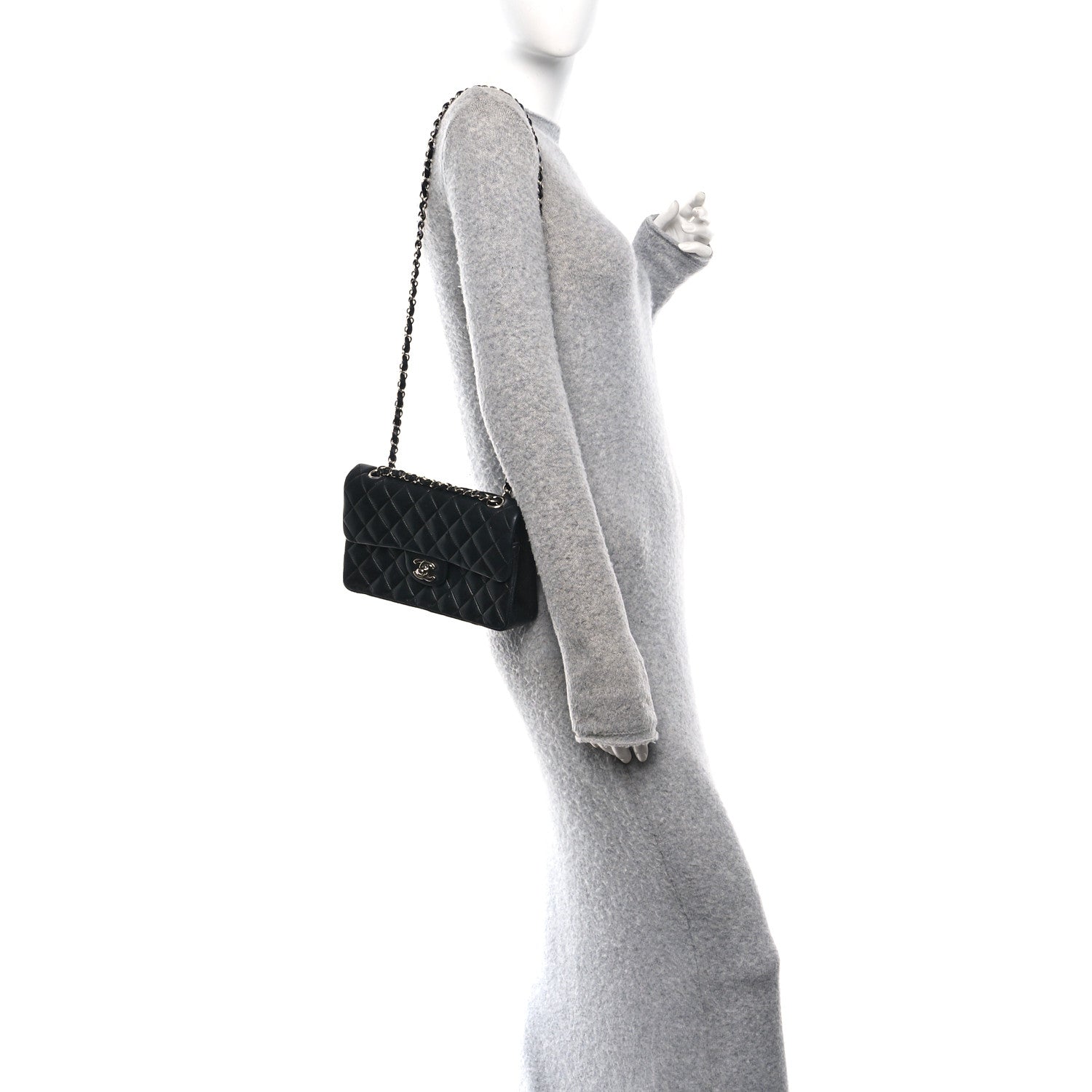 Chanel Lambskin Quilted Small Double Flap Black 2 of 12