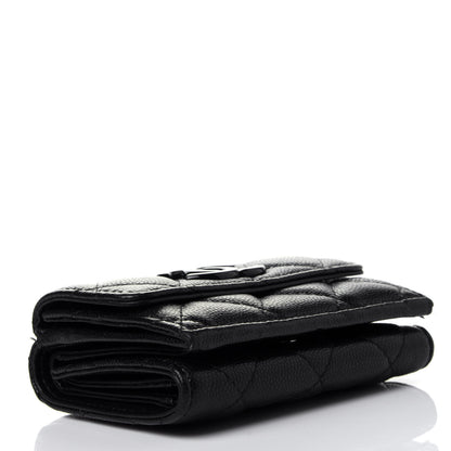 Chanel Caviar Quilted My Everything Small Flap Wallet Black 4 of 10