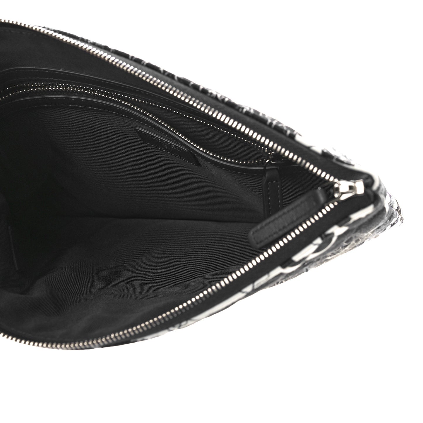 Jersey Quilted Graffiti Large Reissue Cosmetic Case Black White
