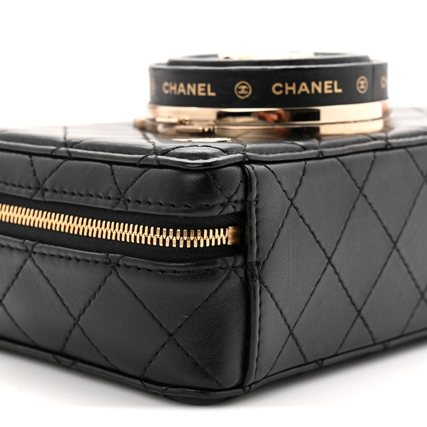 Lambskin Quilted Coco Click Bag Black