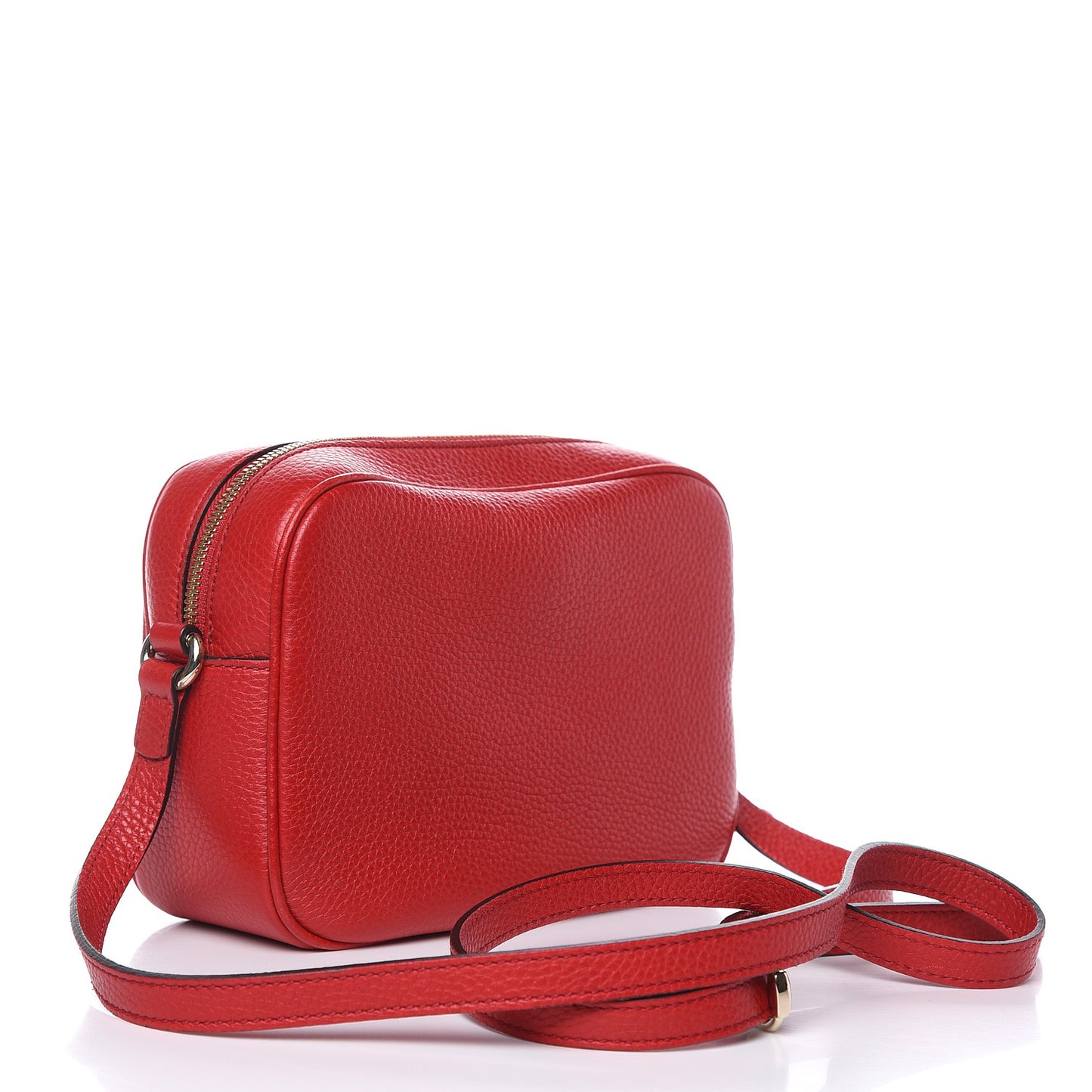 Pebbled Calfskin Small Soho Disco Bag Tabasco Red