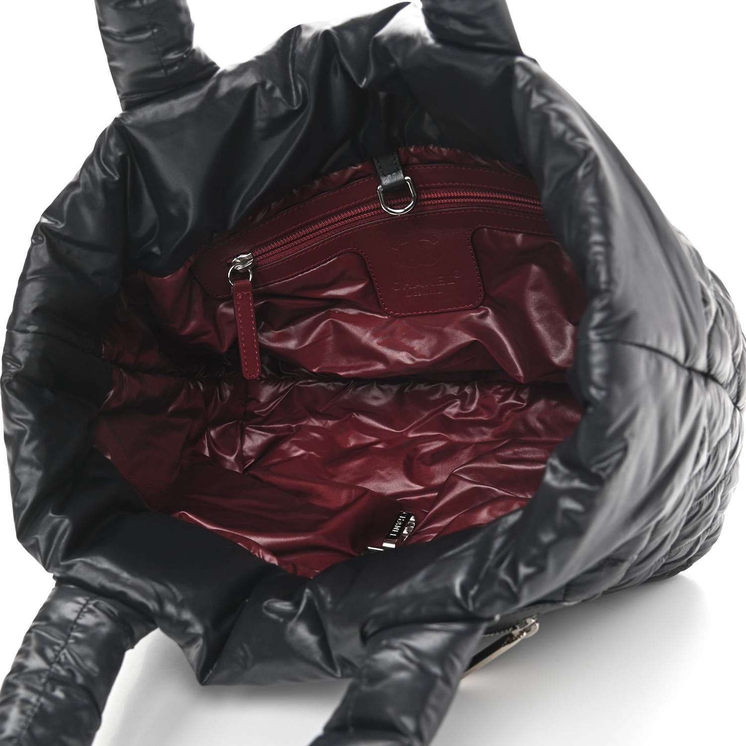 Chanel Nylon Quilted Small Coco Cocoon Tote Black 4 of 10