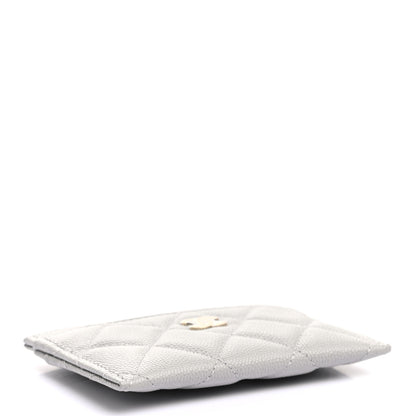 Chanel Caviar Quilted Card Holder Grey 4 of 8