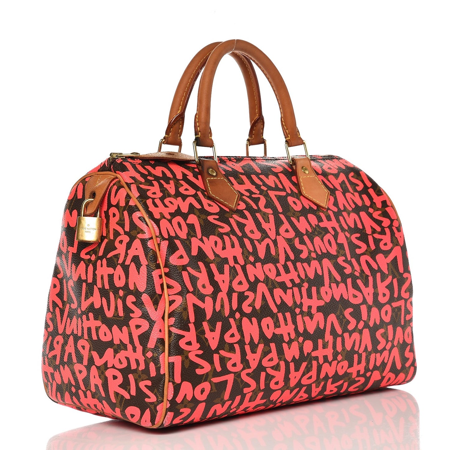 Monogram Graffiti Speedy 30 Fuchsia
