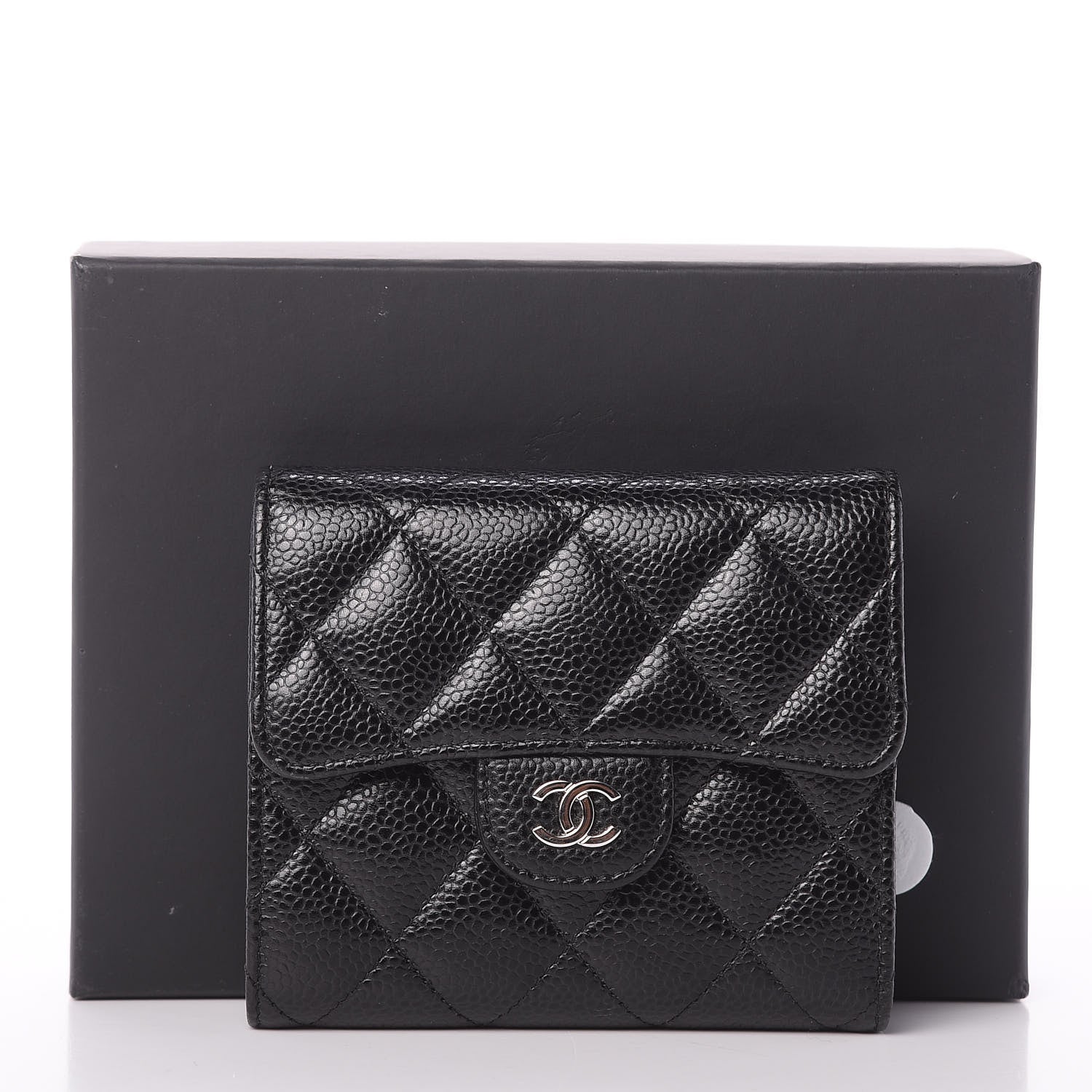 Chanel Caviar Quilted Compact Flap Wallet Black 11 of 11