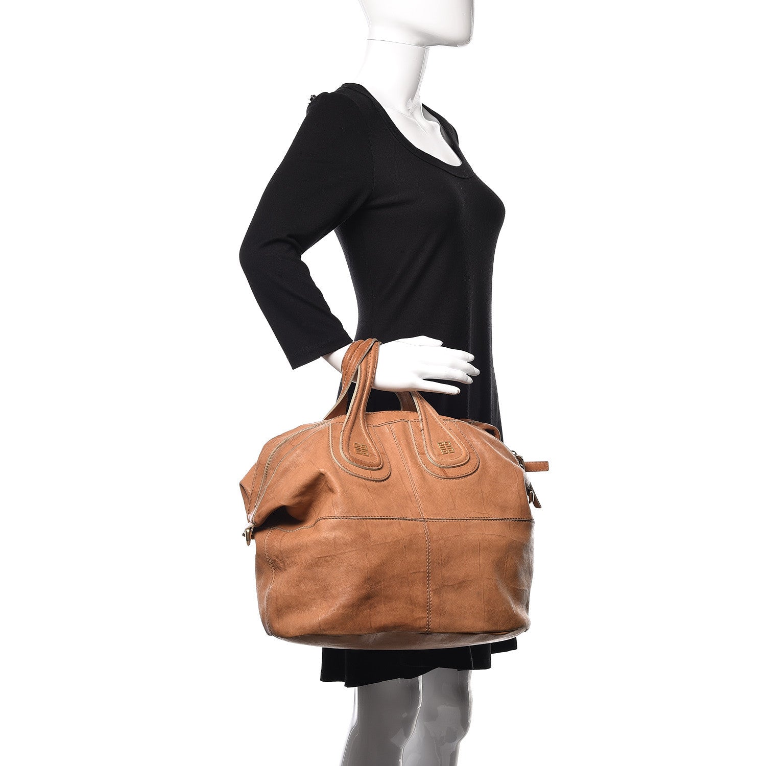Givenchy Wrinkled Lambskin Medium Nightingale Tan 2 of 17