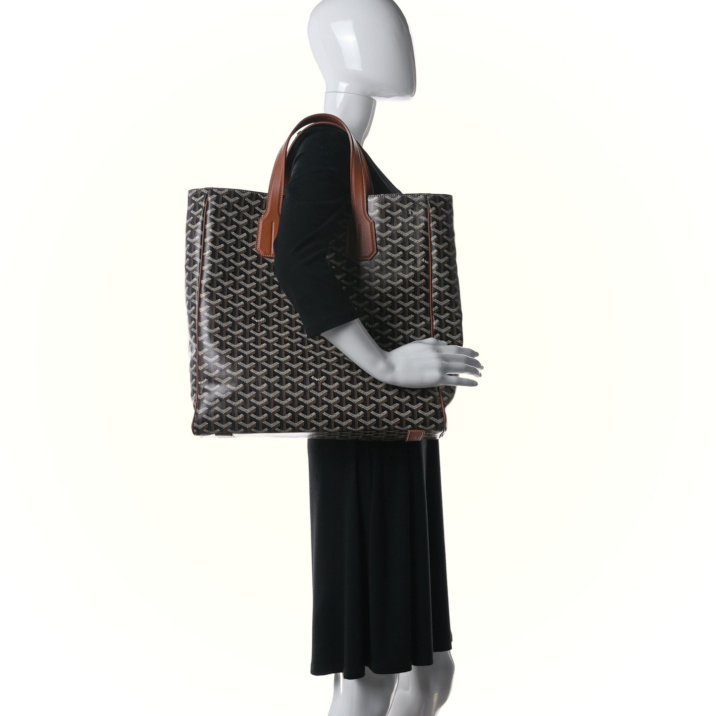 Goyardine Voltaire III Tote Black Gold