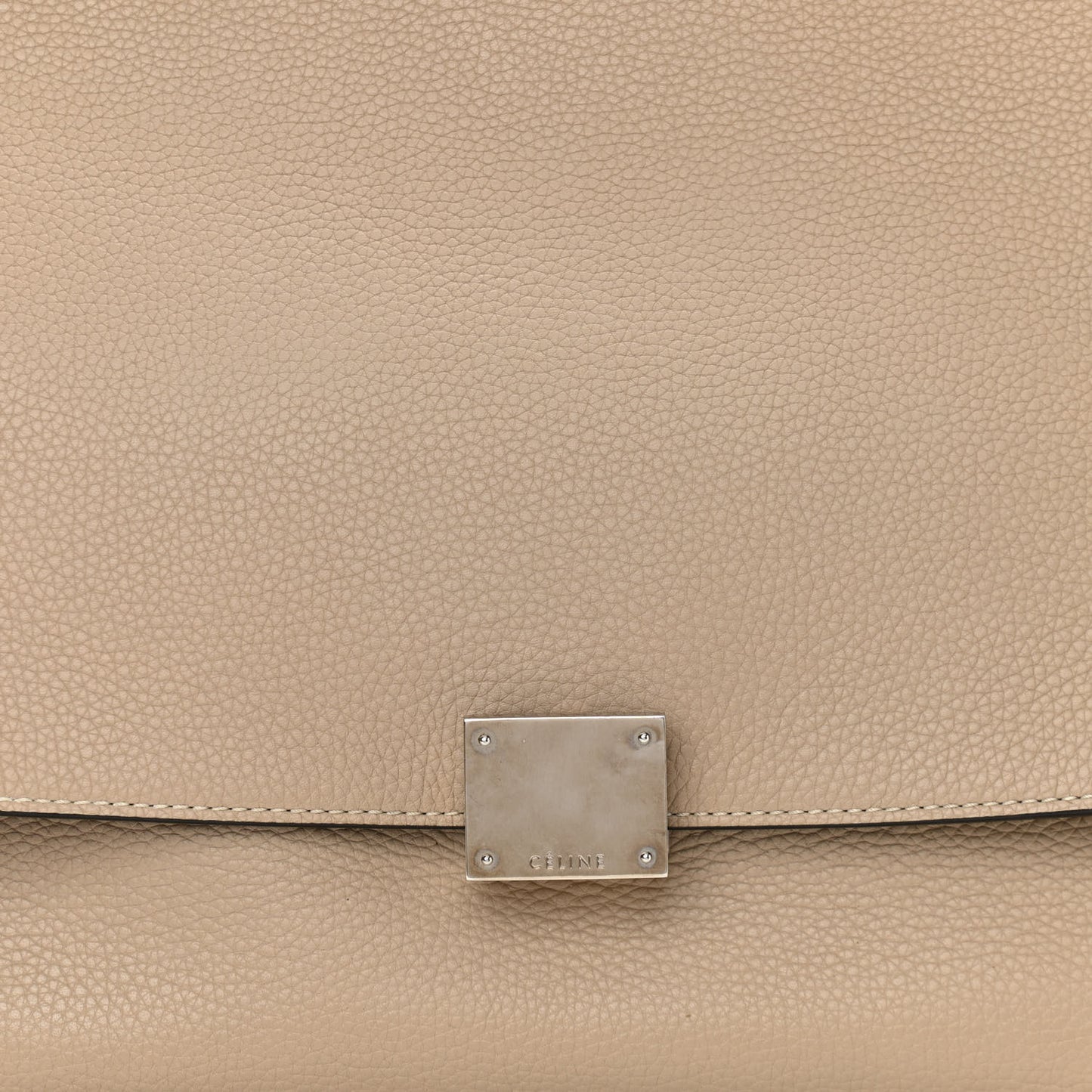 Drummed Calfskin Suede Large Trapeze Dune