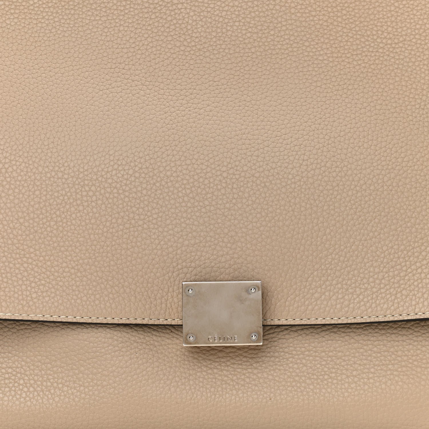 Celine Drummed Calfskin Suede Large Trapeze Dune 6 of 10