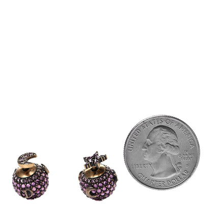 Christian Dior Crystal Star Moon Tribal Earrings Pink Gold 2 of 4