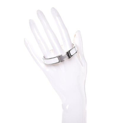 Hermes Enamel Narrow Clic Clac H Bracelet PM White 2 of 5