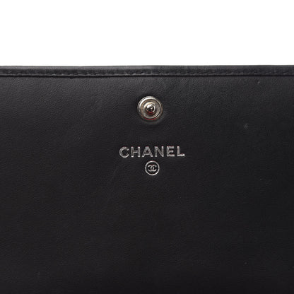 Chanel Calfskin Quilted Cambon Gusset Flap Wallet Black 5 of 11