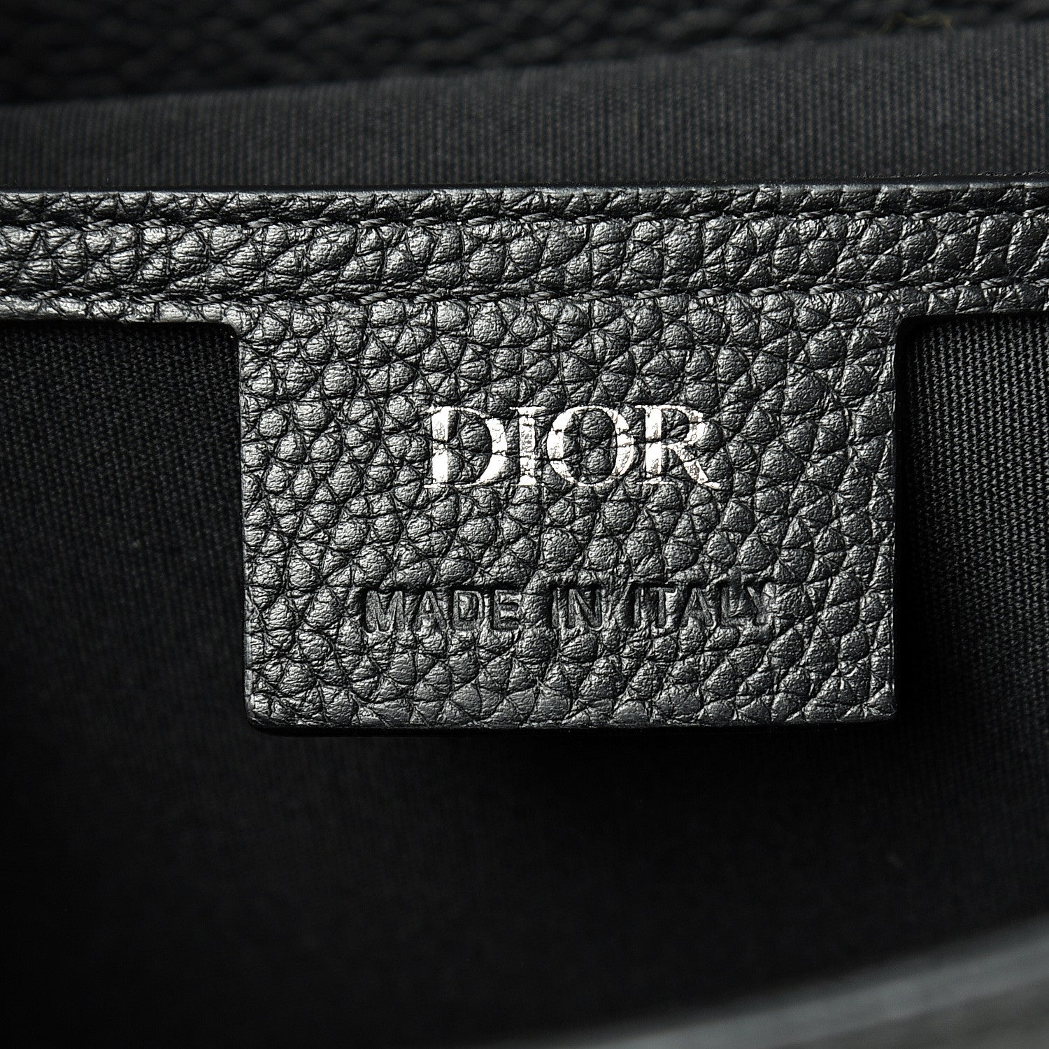 Christian Dior Grained Calfskin Saddle Backpack Black 5 of 10