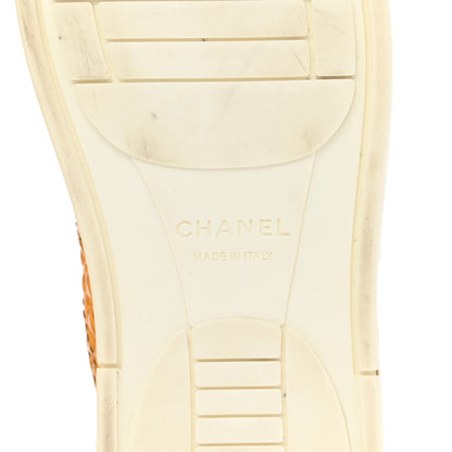 Chanel Metallic Calfskin Crocodile Embossed Cocodile High Top Sneakers 38 Gold 6 of 9