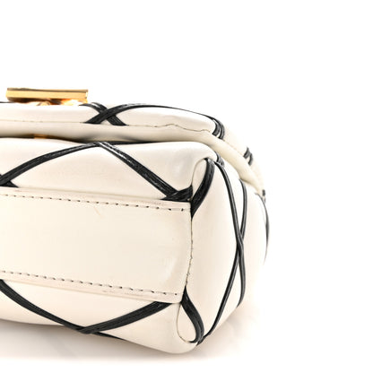 Louis Vuitton Lambskin Malletage Pico GO-14 White Black 8 of 8