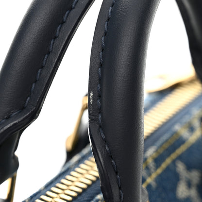 Louis Vuitton Taurillon Monogram Denim Drip Keepall XS Blue 10 of 11