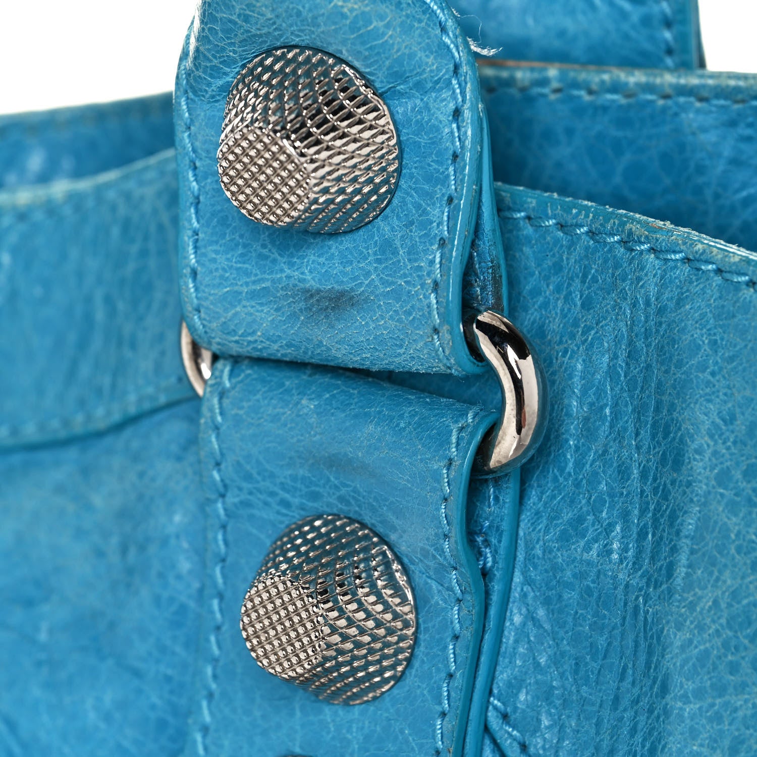 Balenciaga Agneau Giant 21 Silver Hardware City Bleu Paon 16 of 20